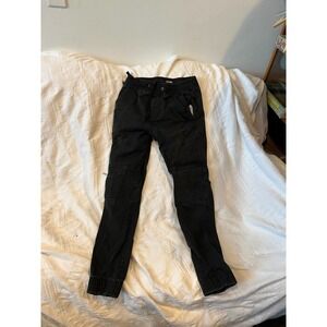 ItalyMorn Navy Cuffed Cargo Joggers Mens XS